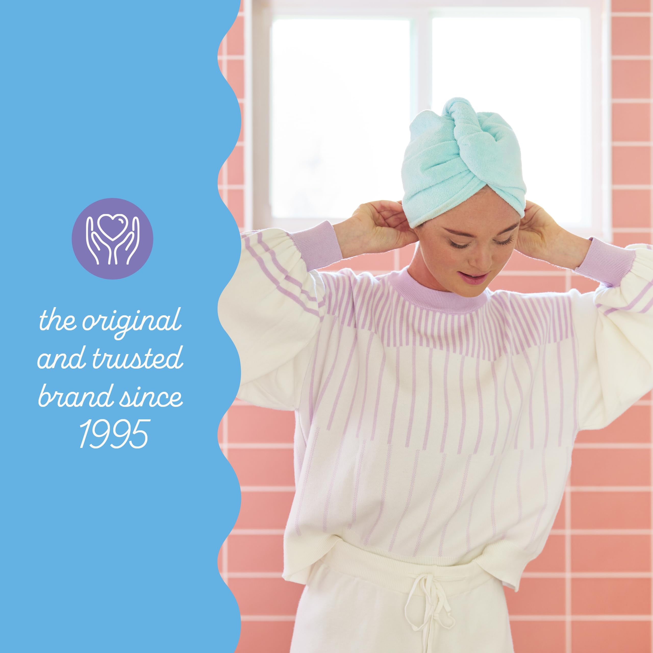 Turbie Twist Microfiber Hair Towel Wrap - for Women, Men & Kids - Travel & Bathroom Essential - Quick Dry Hair Turban for Curly,